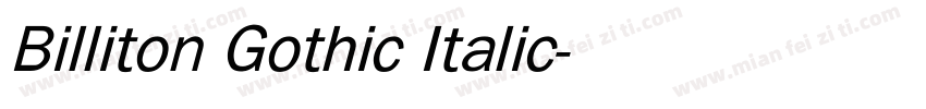 Billiton Gothic Italic字体转换